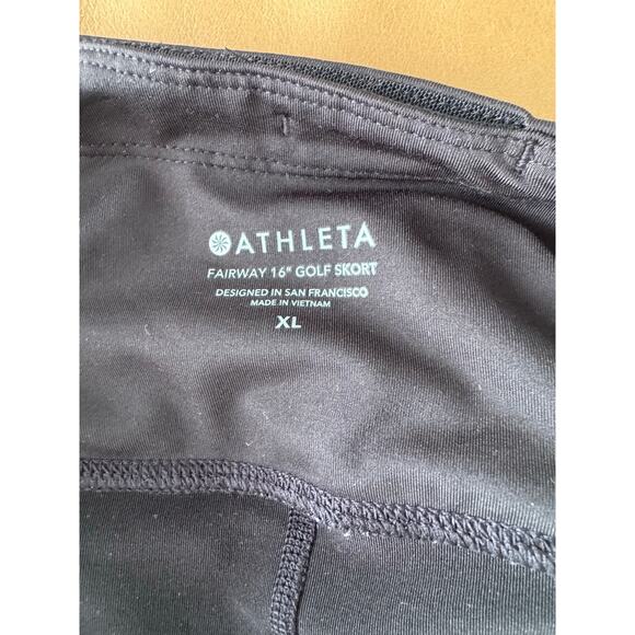 Athleta Fairway Golf Skort 16 Inch Black, XL athletic tennis skirt - Picture 5 of 5